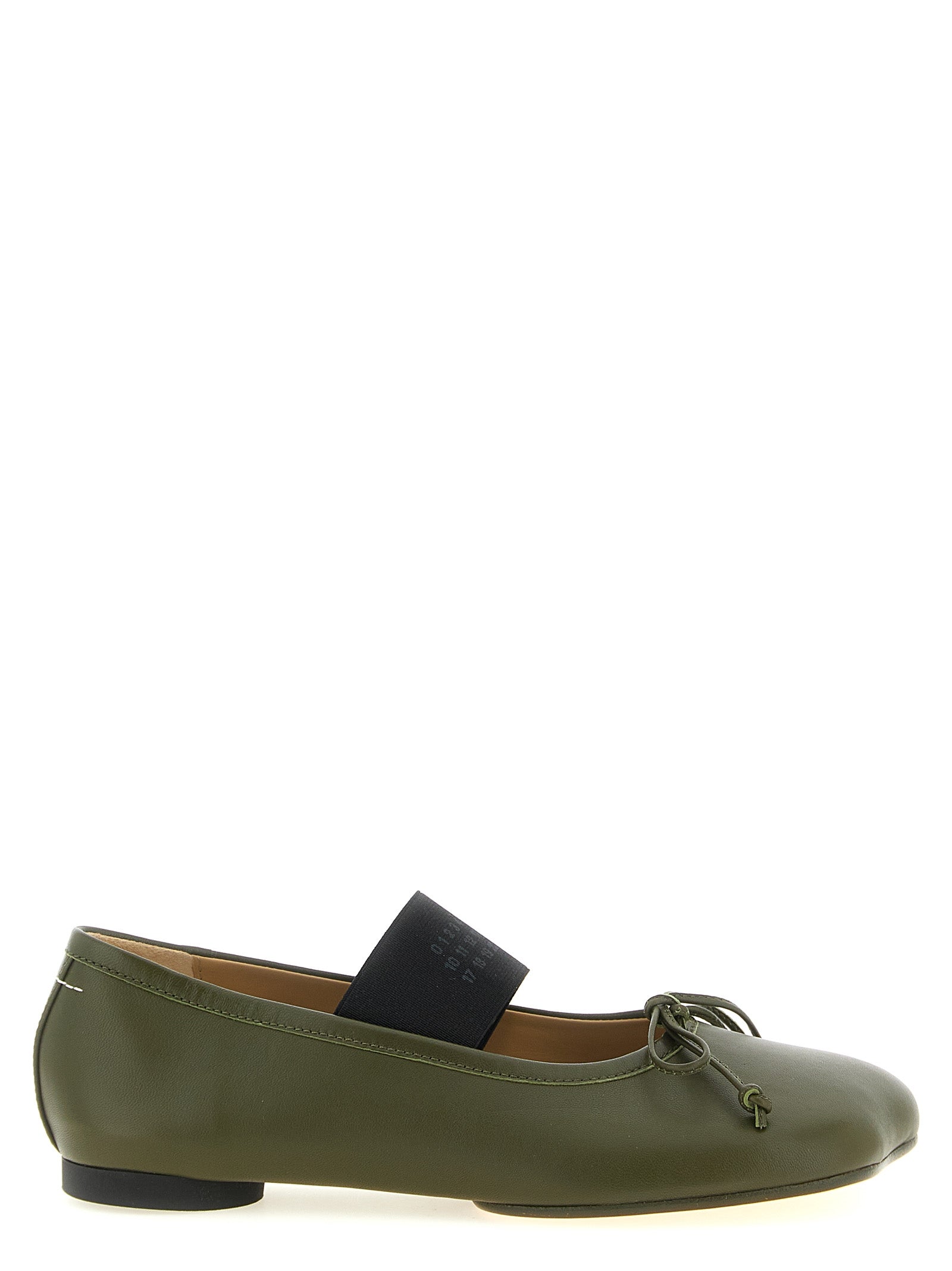 MM6 Maison Margiela Zweifarbige Ballerinas aus Lammleder