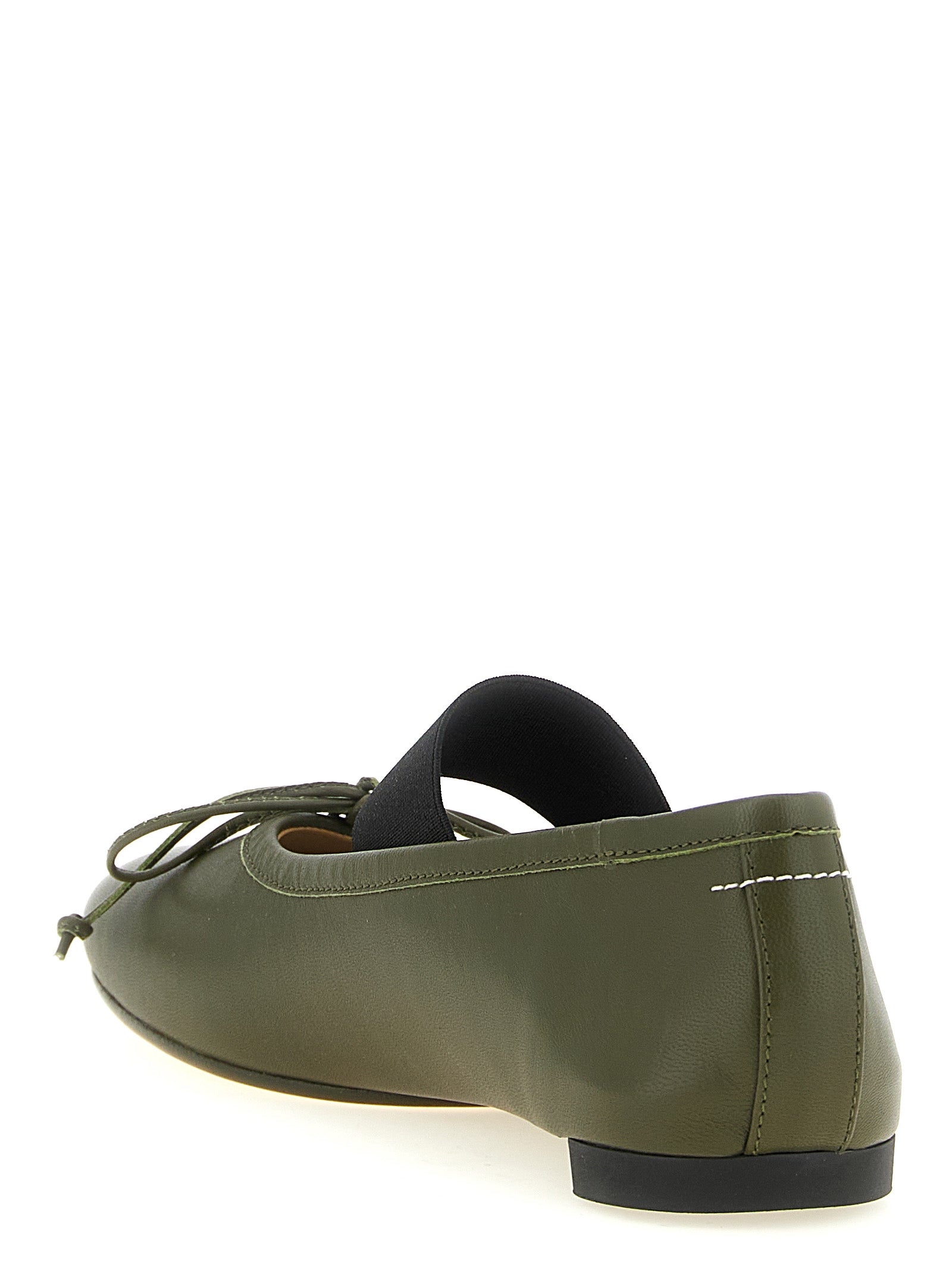 MM6 Maison Margiela Zweifarbige Ballerinas aus Lammleder