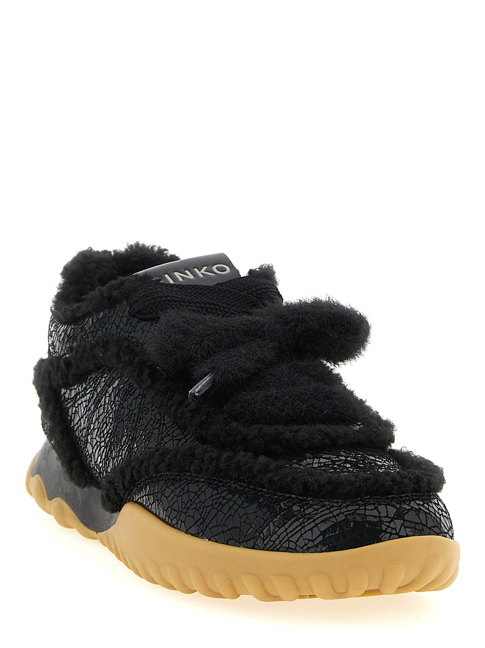 PINKO Schwarze Chunky Sneaker aus Rindsleder