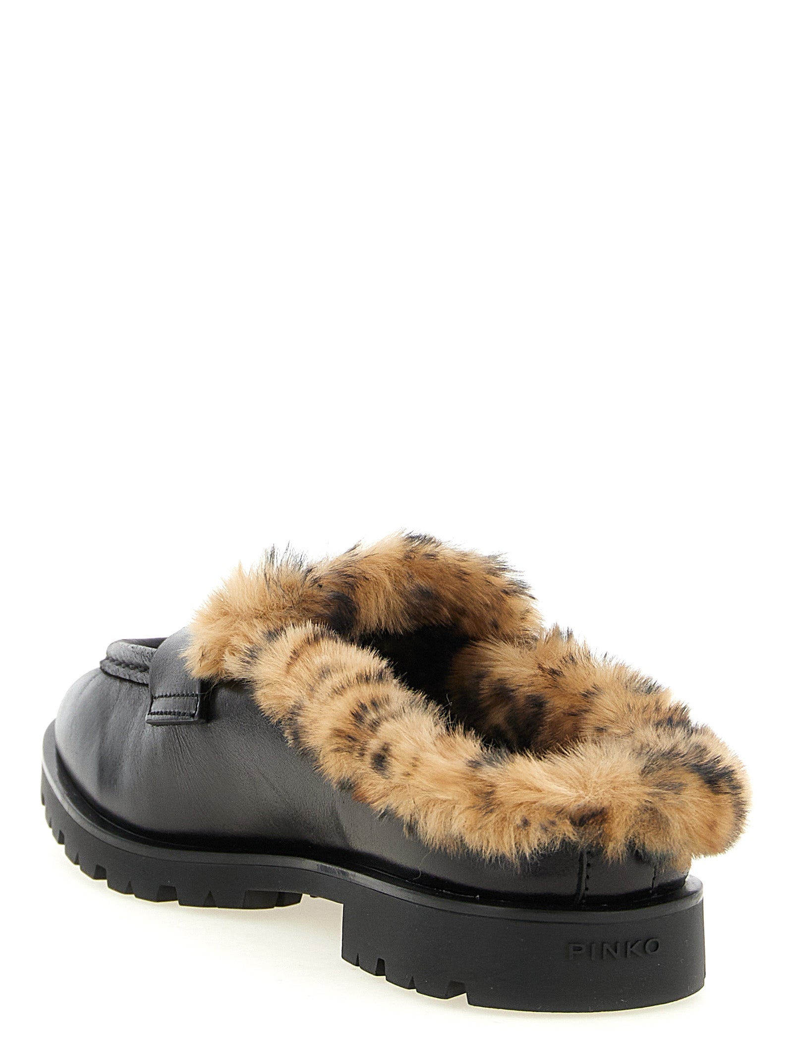 PINKO Schwarze Mules aus Rindsleder