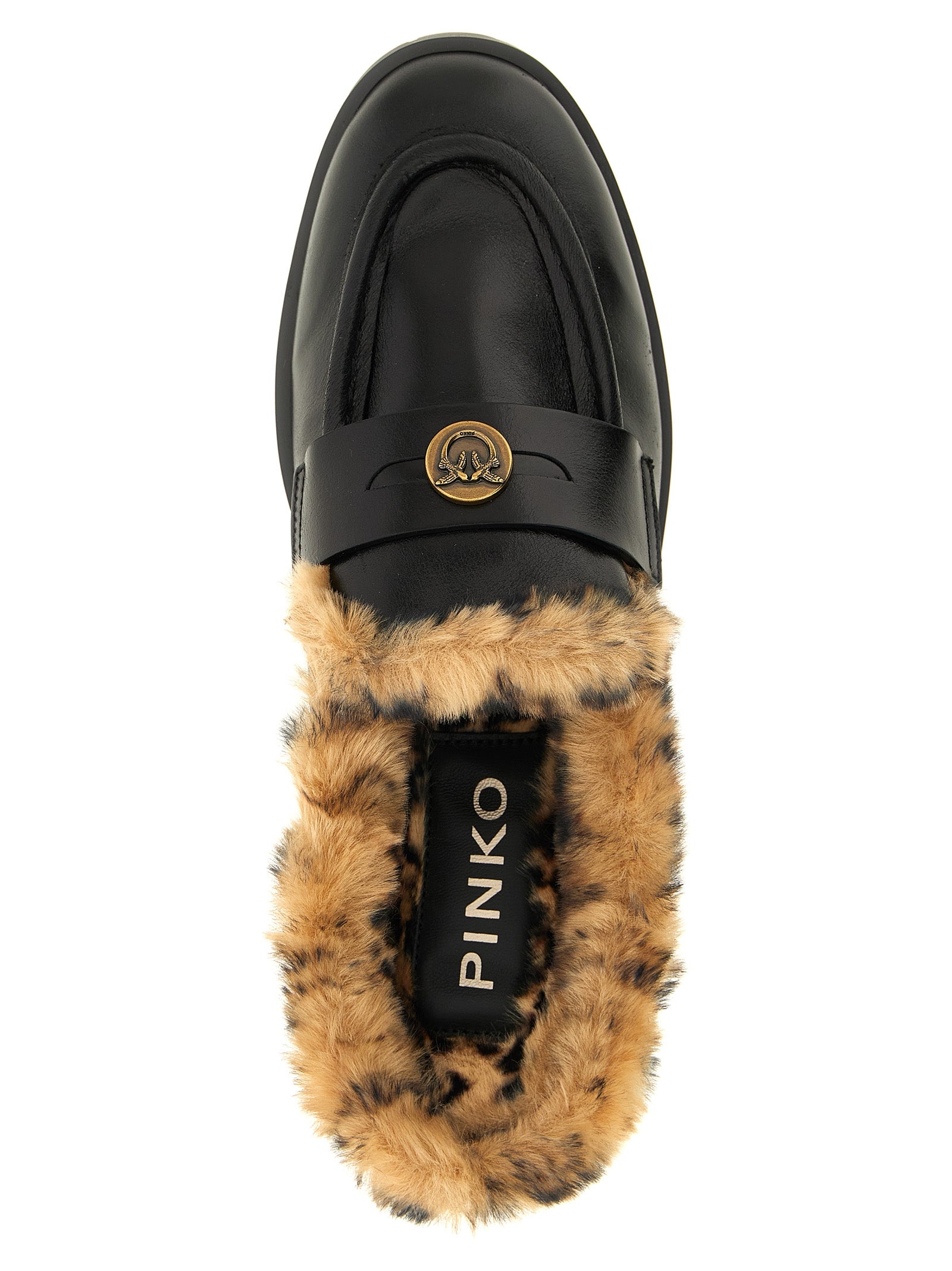 PINKO Schwarze Mules aus Rindsleder