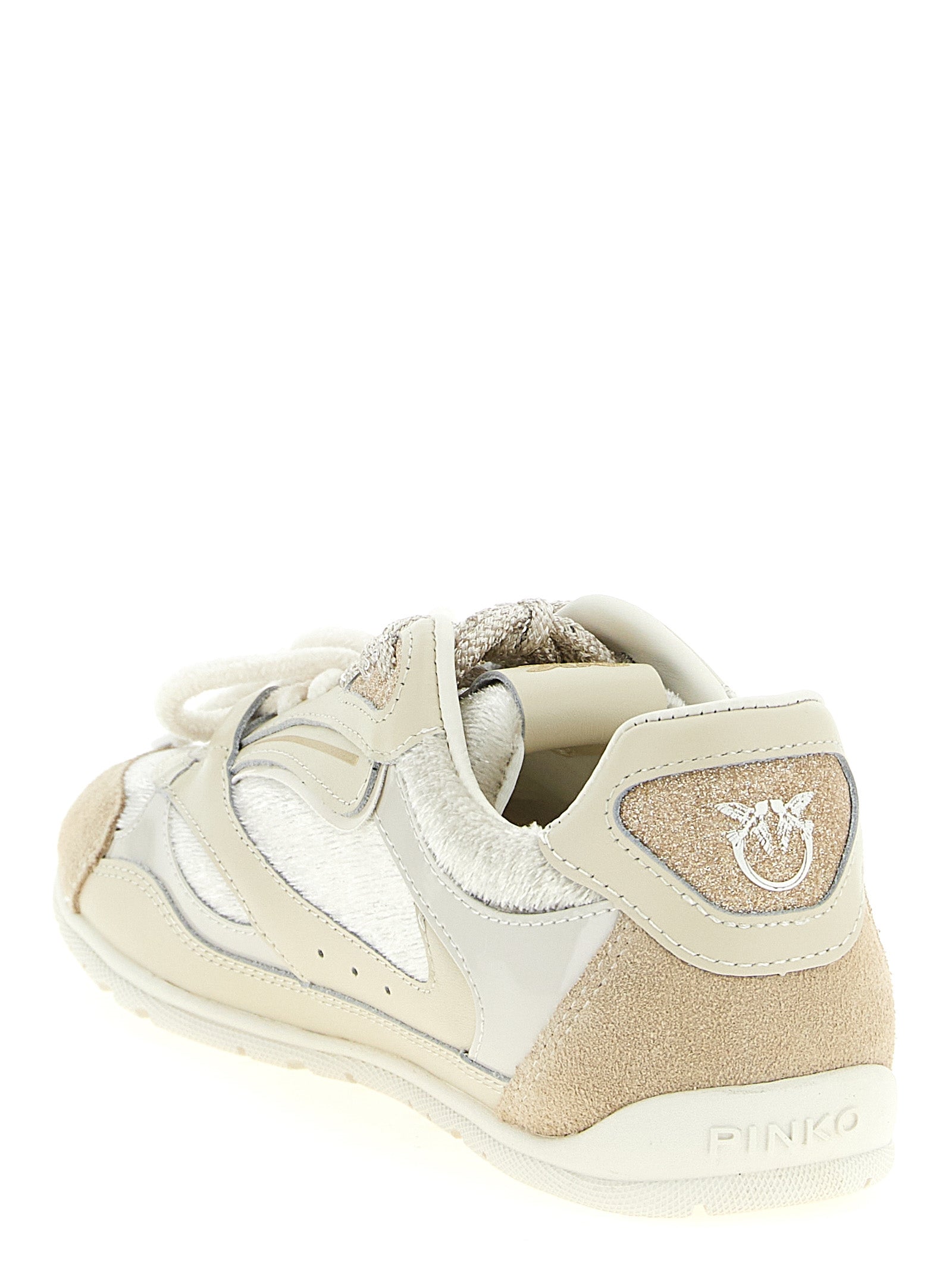 PINKO Weiße Low-Top-Sneaker aus Leder