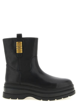 PINKO Schwarze Ankle Boots aus Rindsleder