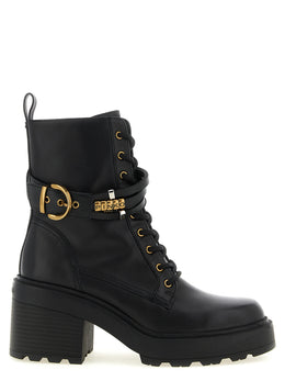 PINKO Schwarze Schnürstiefel aus Rindsleder