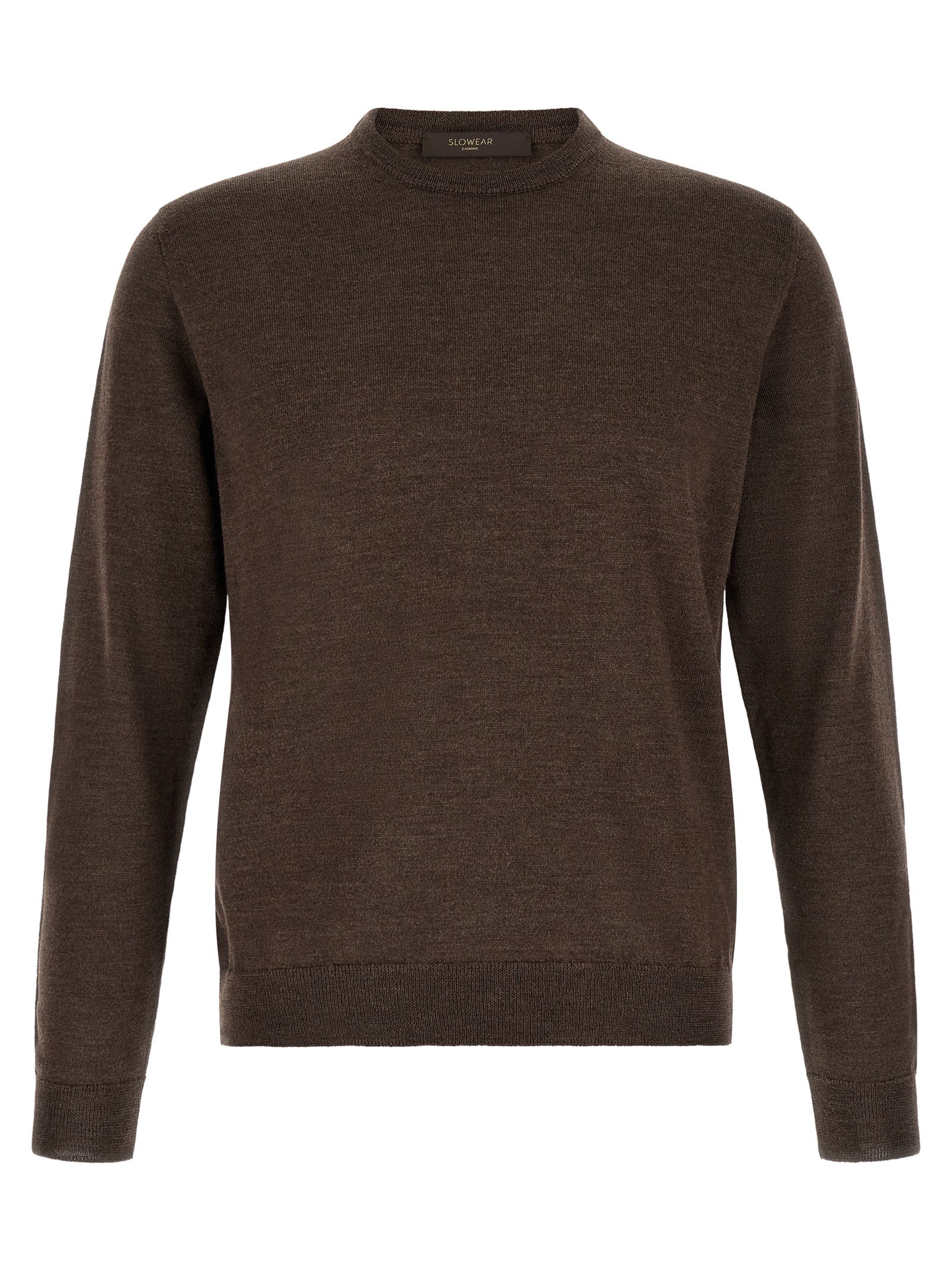 ZANONE Brauner Cardigan aus reiner Schurwolle