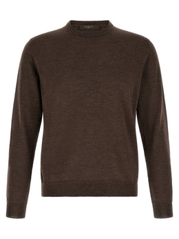 ZANONE Brauner Cardigan aus reiner Schurwolle
