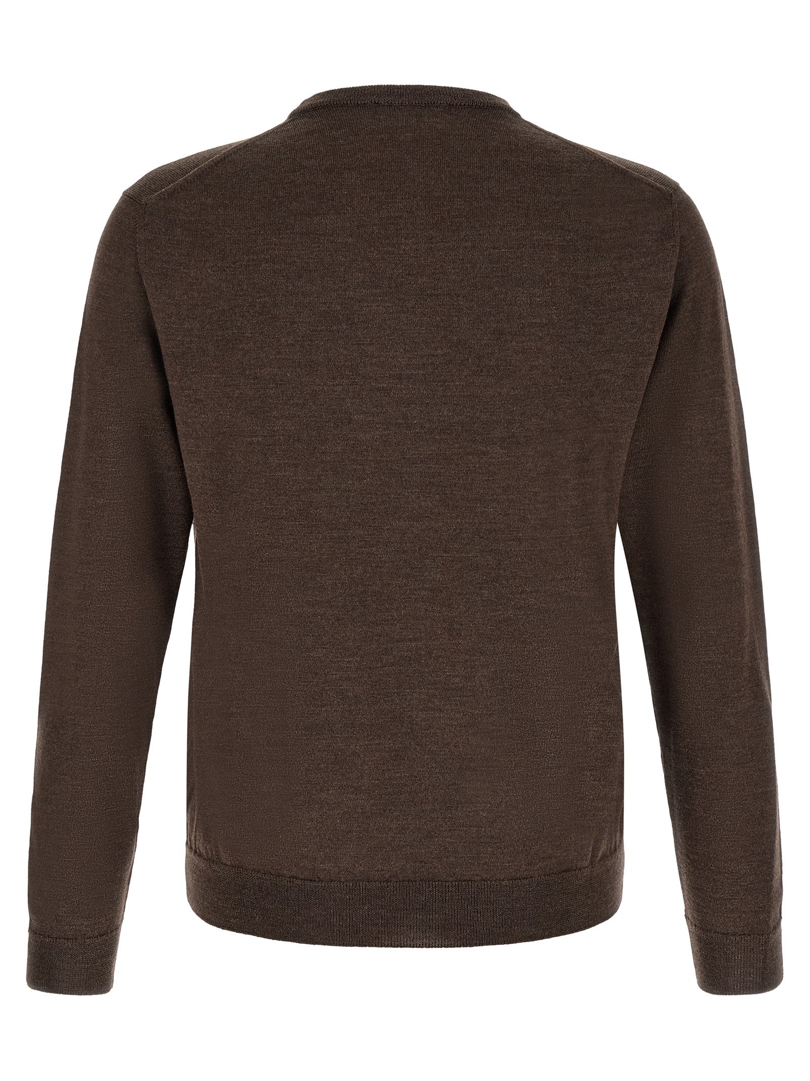 ZANONE Brauner Cardigan aus reiner Schurwolle