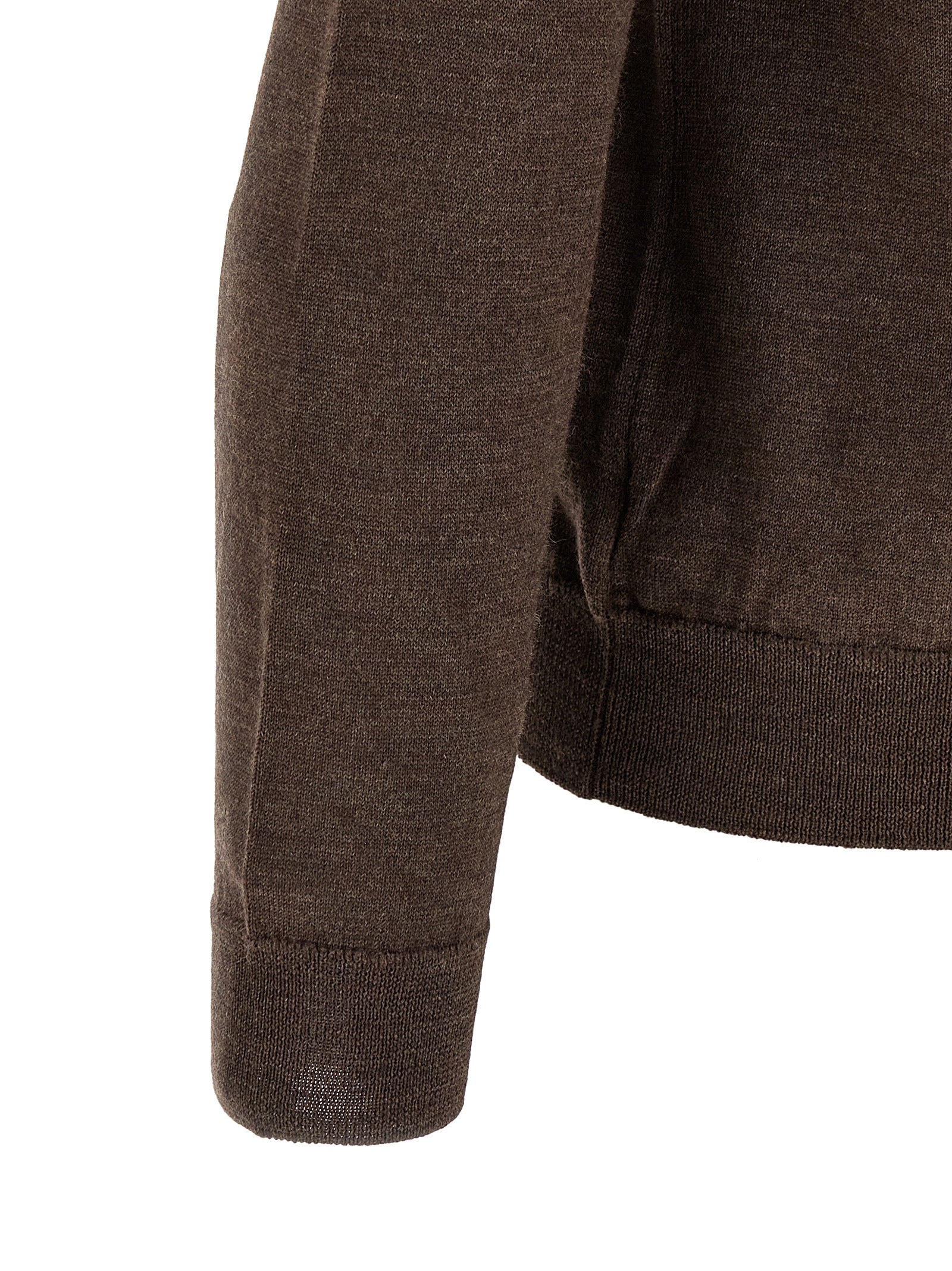 ZANONE Brauner Cardigan aus reiner Schurwolle