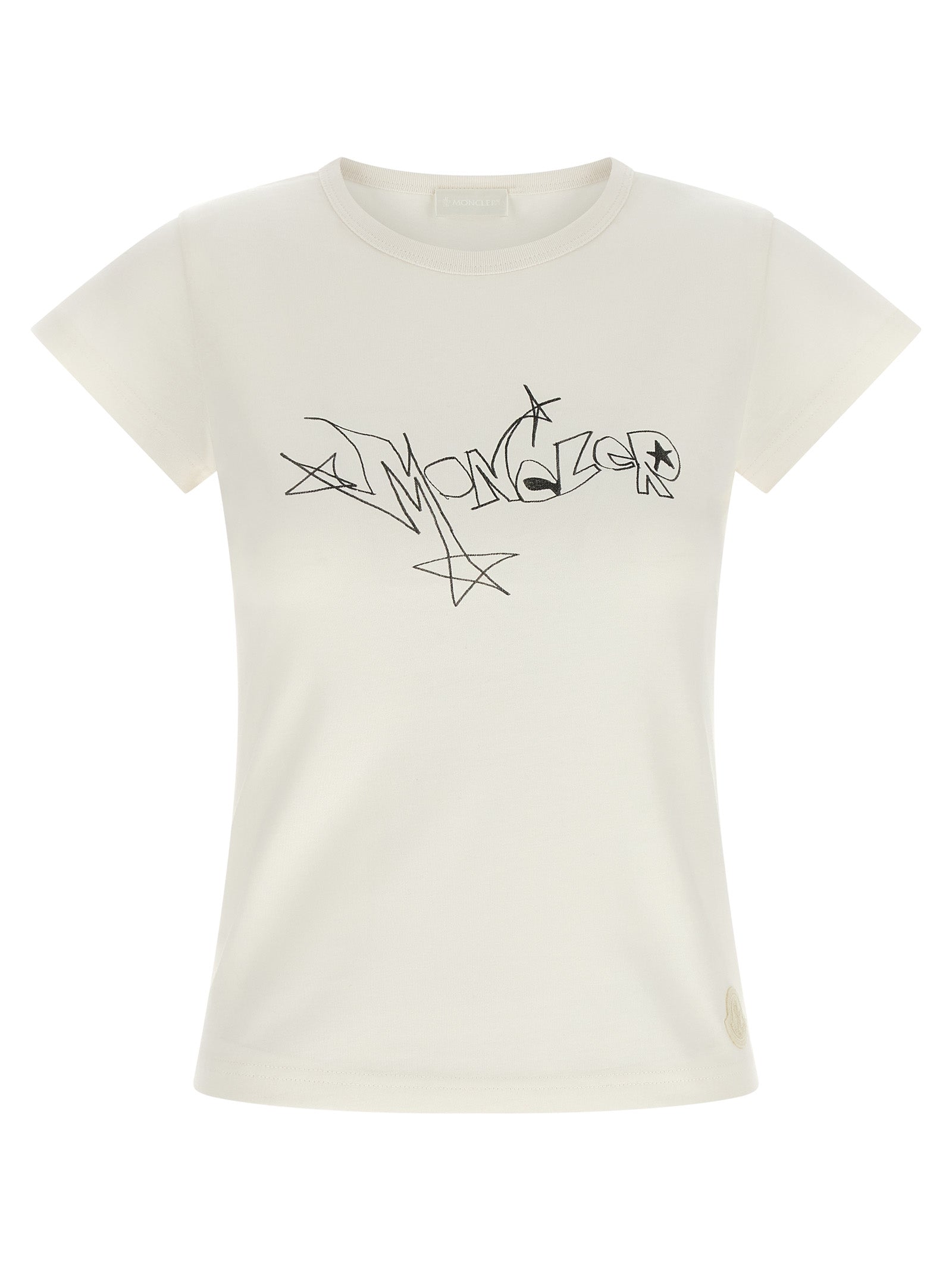 Moncler Weißes Baumwoll-T-Shirt