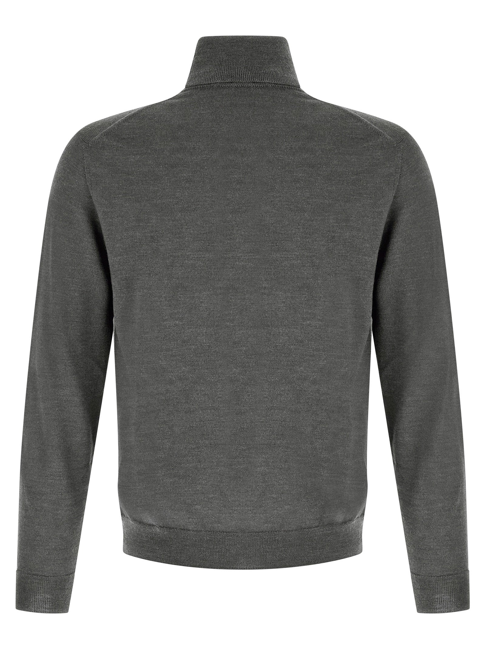 ZANONE Grauer Cardigan aus reiner Schurwolle