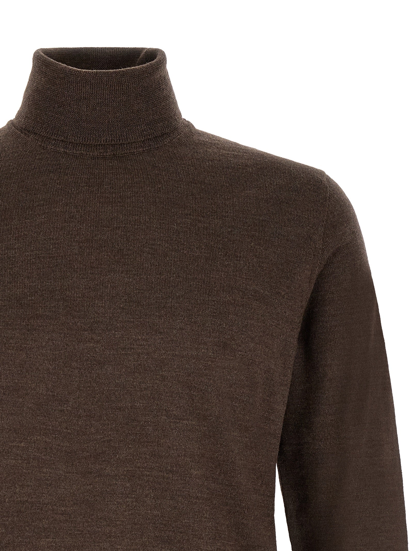 ZANONE Brauner Cardigan aus reiner Schurwolle