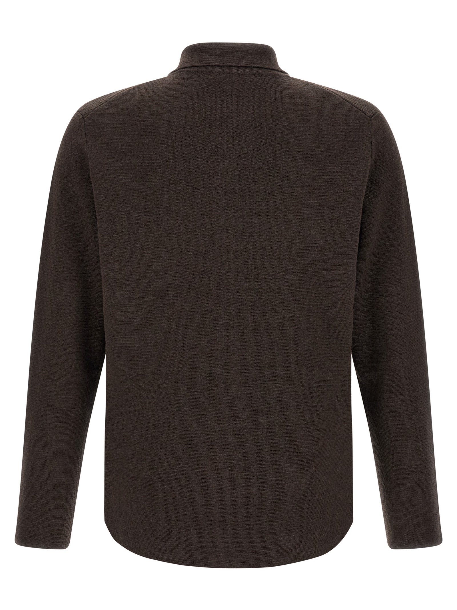 ZANONE Brauner Cardigan aus reiner Schurwolle