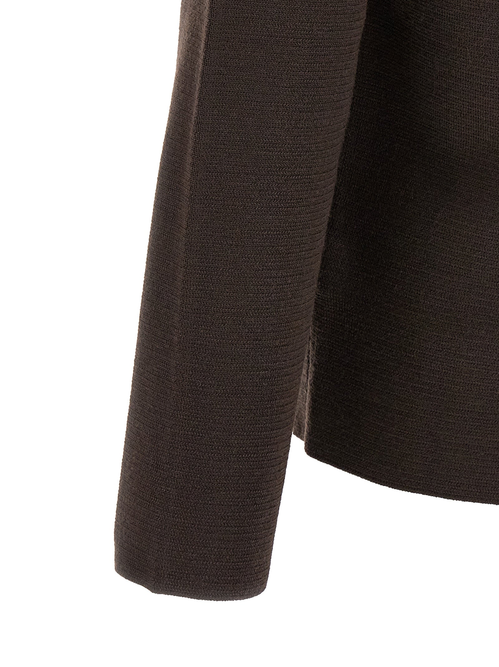 ZANONE Brauner Cardigan aus reiner Schurwolle