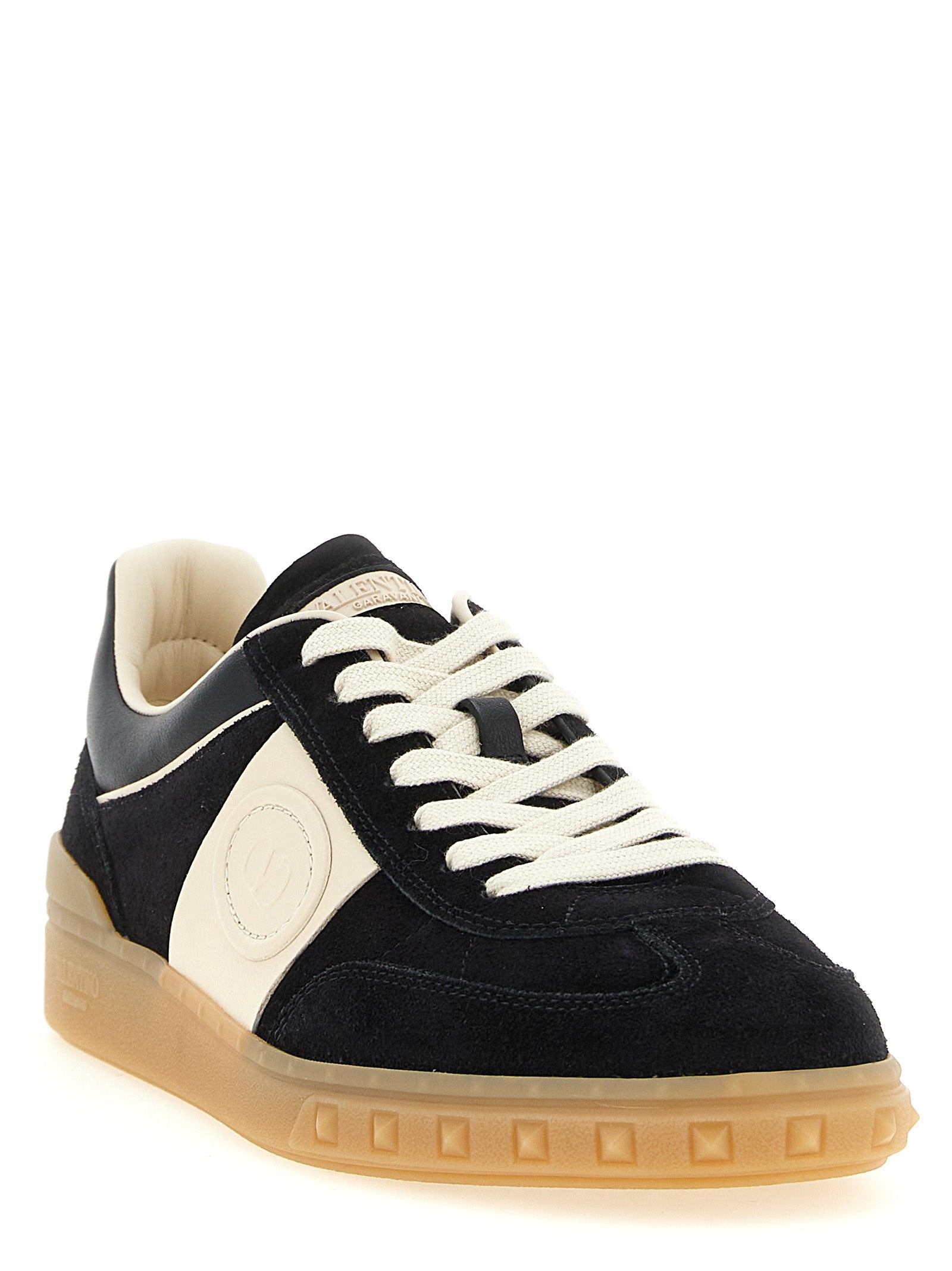 Valentino Garavani Mehrfarbige Kalbsleder-Sneaker mit niedrigem Schaft