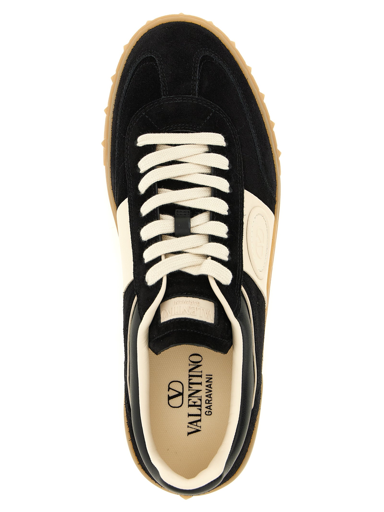 Valentino Garavani Mehrfarbige Kalbsleder-Sneaker mit niedrigem Schaft