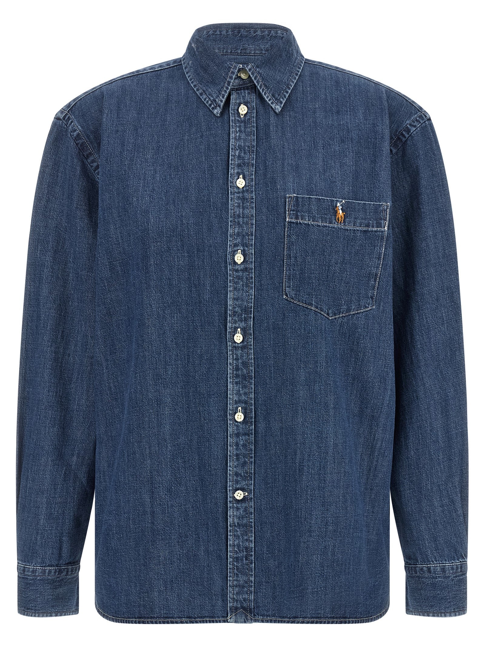 Polo Ralph Lauren Blaue Baumwollbluse