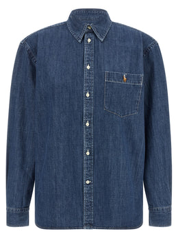 Polo Ralph Lauren Blaue Baumwollbluse