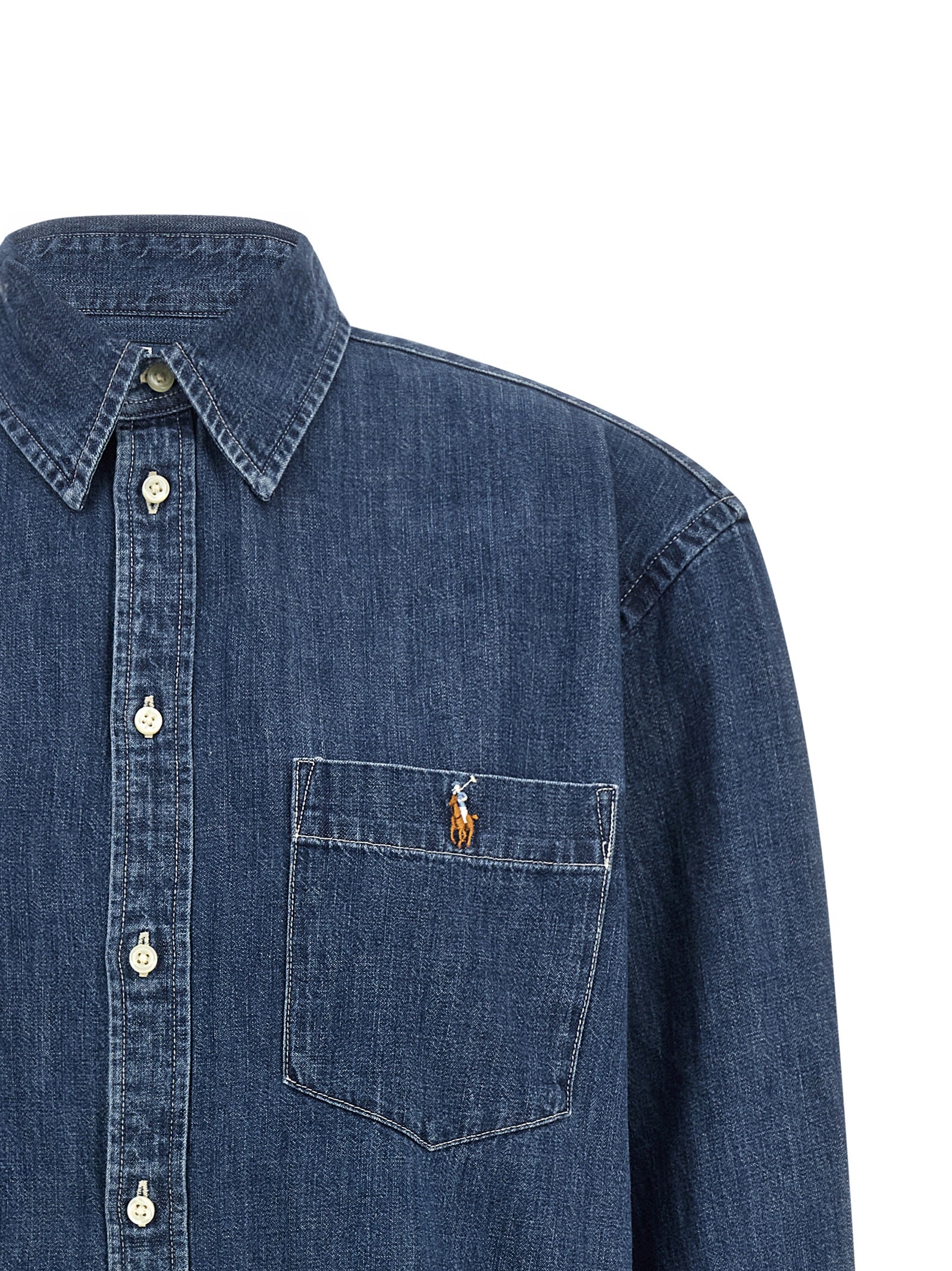 Polo Ralph Lauren Blaue Baumwollbluse