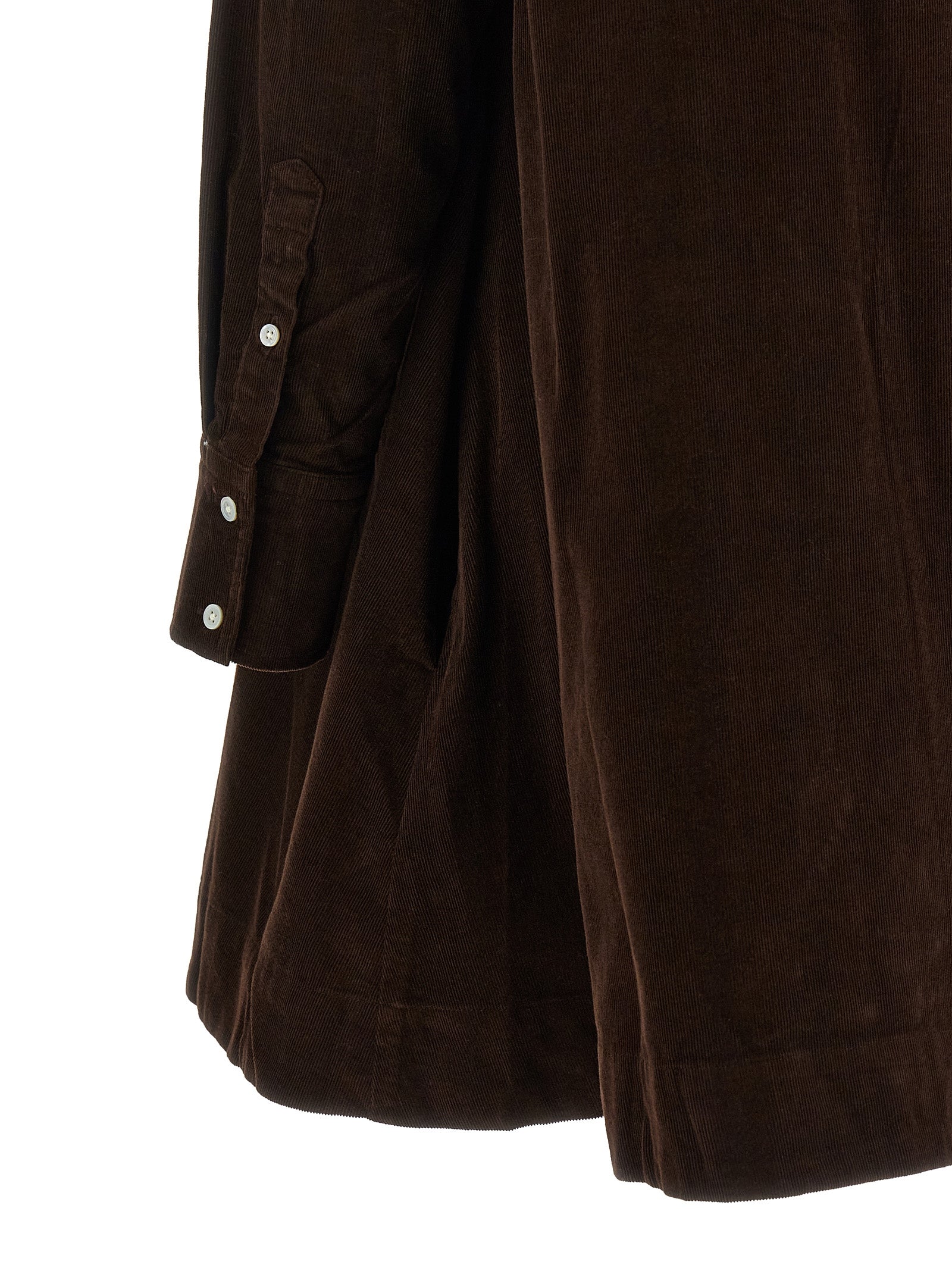 Polo Ralph Lauren Kurzes Kleid aus brauner Baumwolle