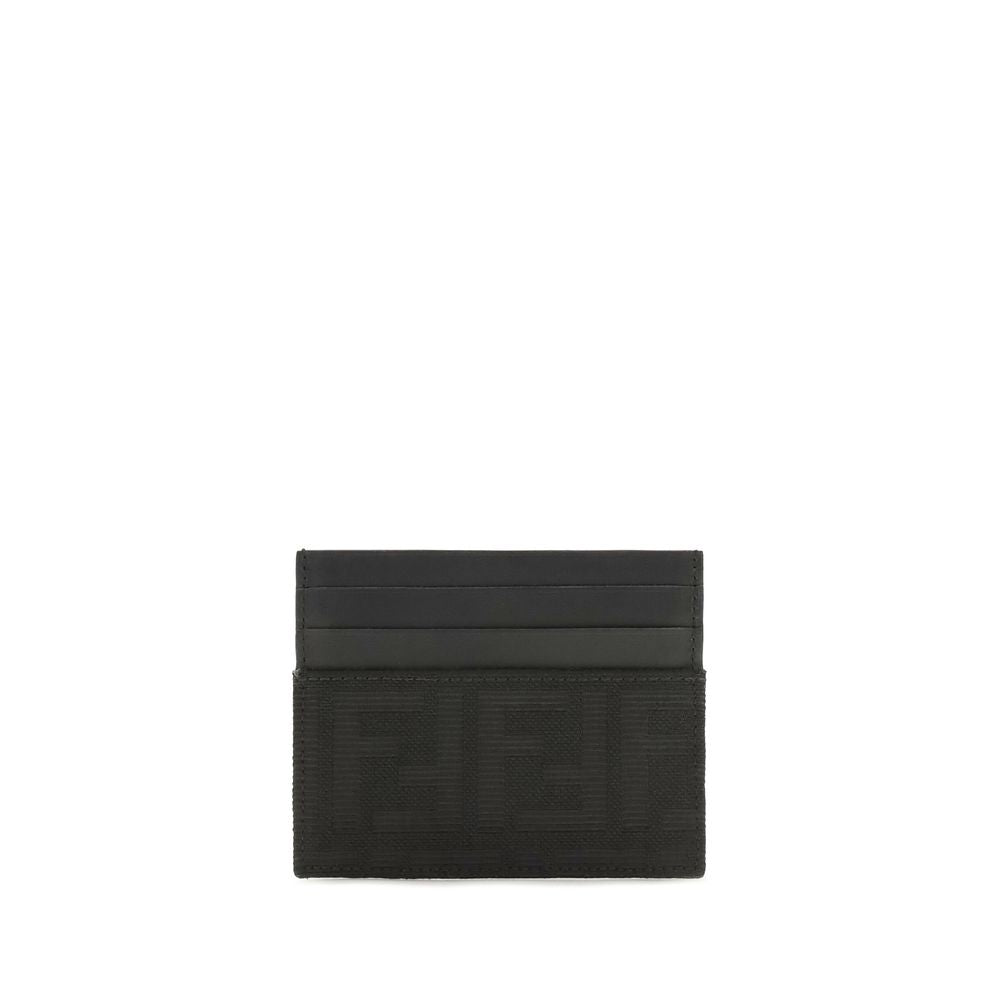 Fendi Schwarzes Portemonnaie aus Polyester