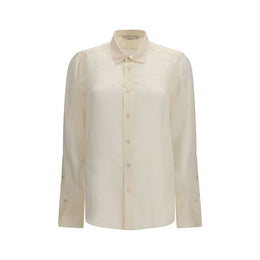 Fendi Beiges Seidenmuster-Hemd