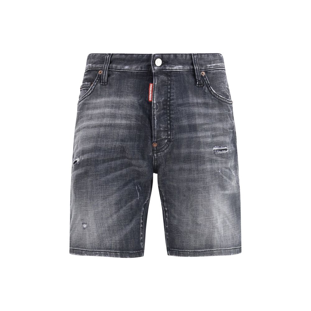 Dsquared² Schwarze Baumwoll-Bermudashorts