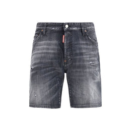 Dsquared² Schwarze Baumwoll-Bermudashorts
