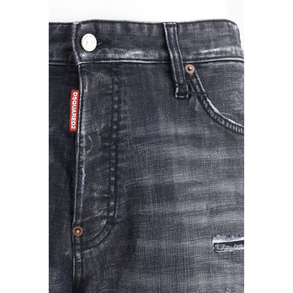 Dsquared² Schwarze Baumwoll-Bermudashorts