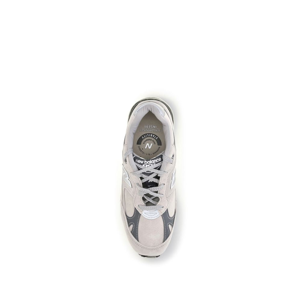 New Balance Graue Wildleder-Sneaker im Athletic-Look