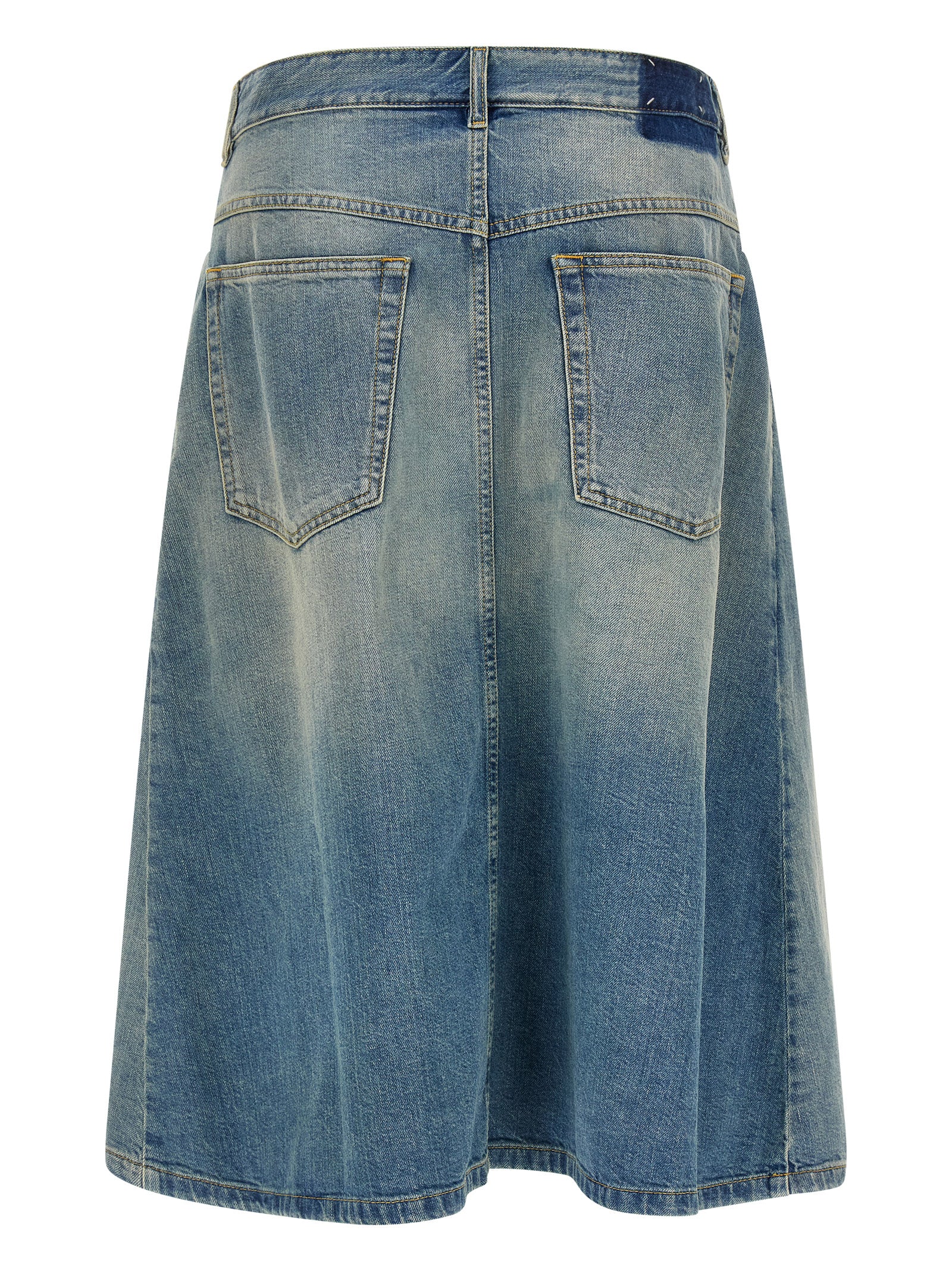 Maison Margiela Blaue Baumwoll-Midirock