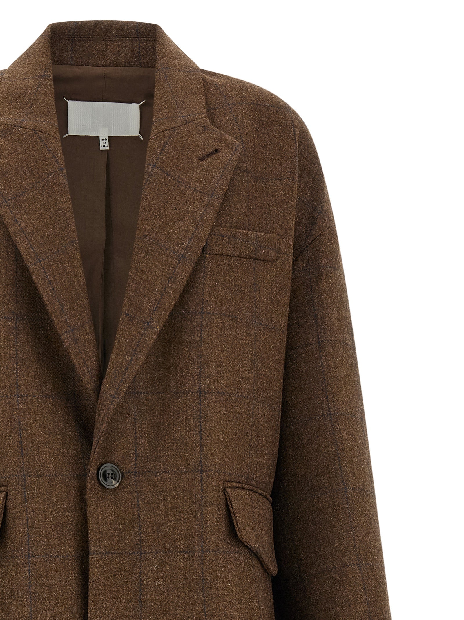 Maison Margiela Brauner Wollmantel