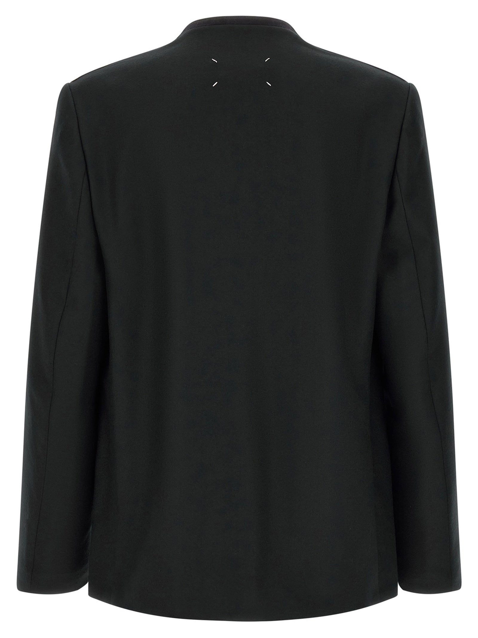 Maison Margiela Schwarzer Blazer aus reiner Schurwolle