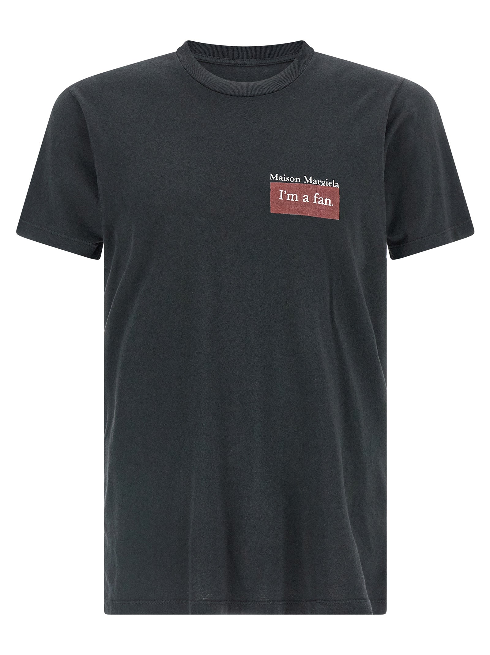 Maison Margiela Schwarzes Baumwoll-T-Shirt