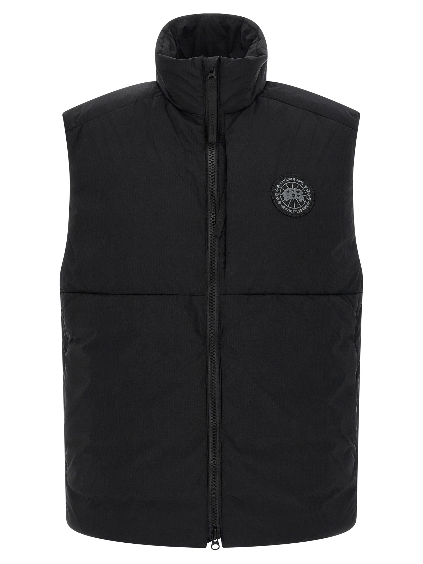 Canada Goose Schwarze ärmellose Jacke aus Polyamid