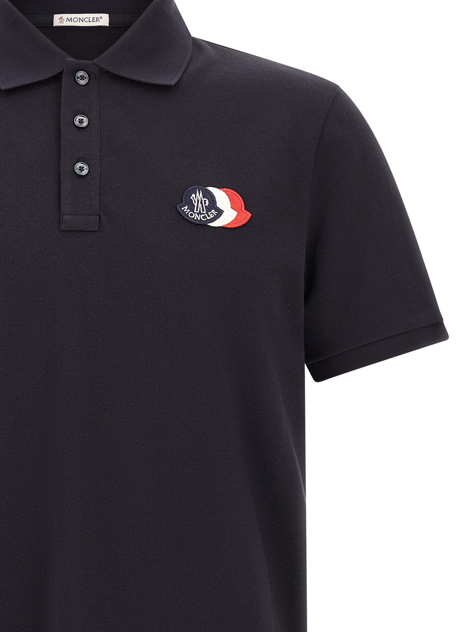 Moncler Blaues Baumwoll-Polohemd