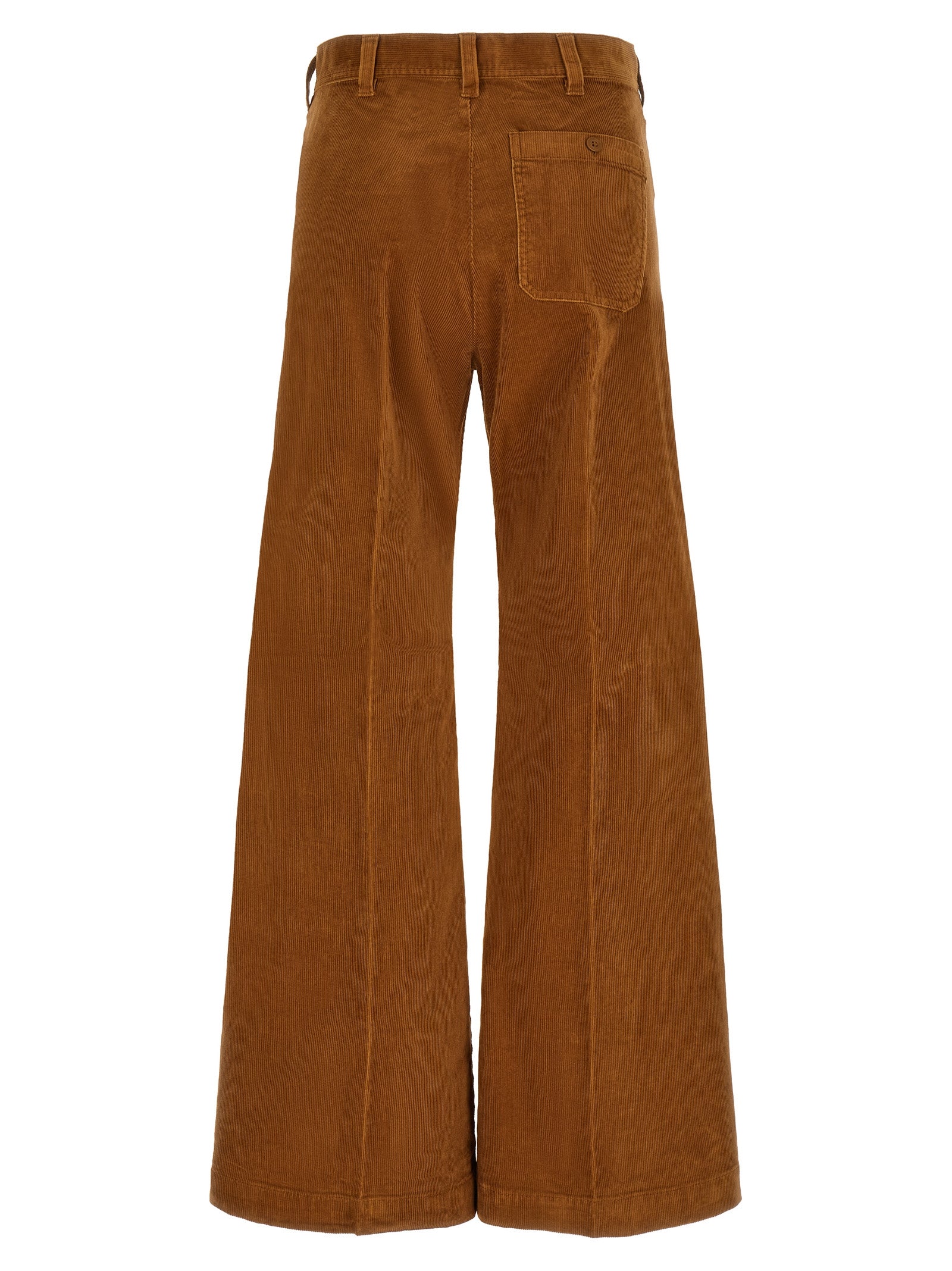 Polo Ralph Lauren Braune Baumwollhose mit ausgestelltem Bein