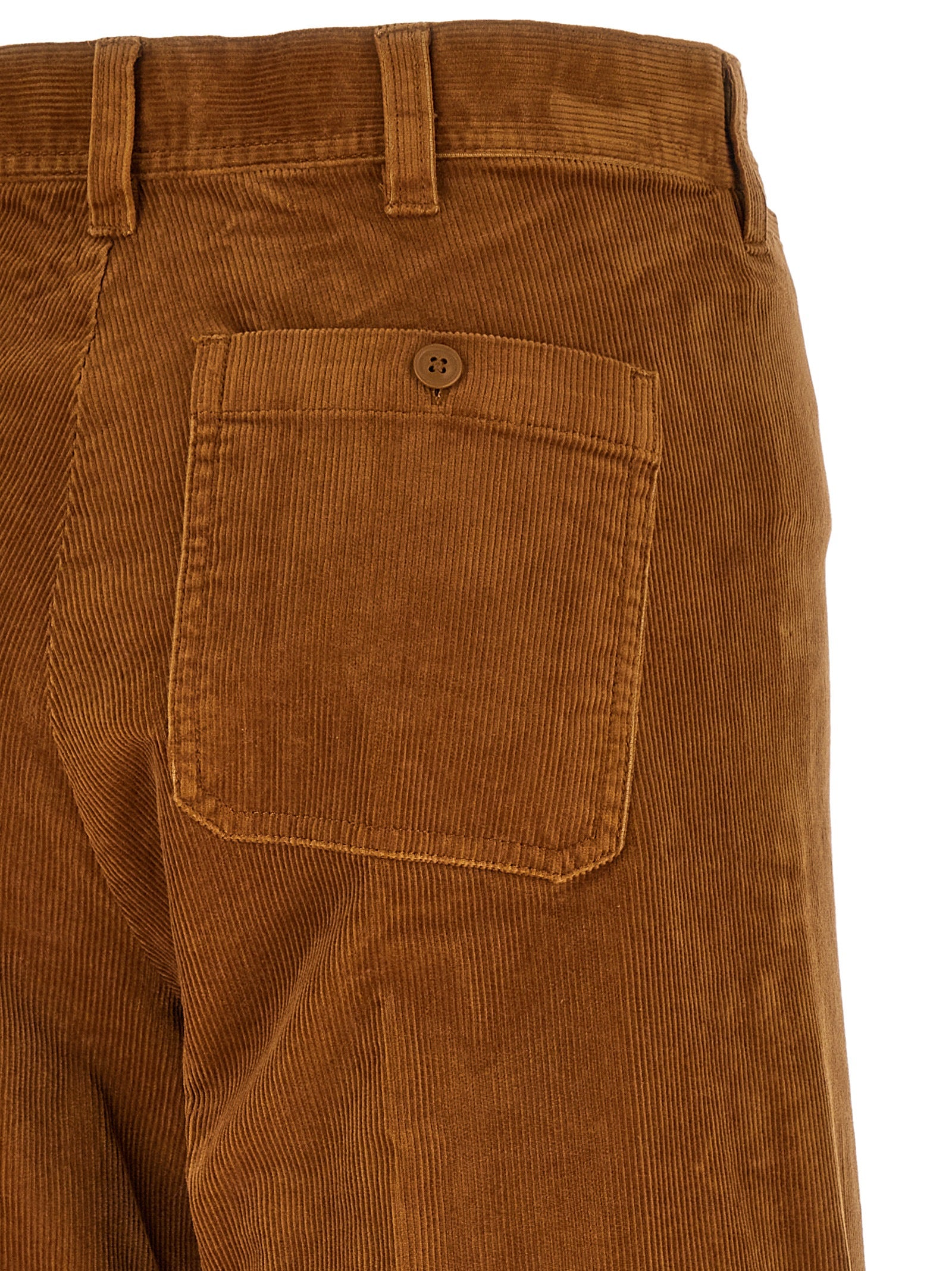 Polo Ralph Lauren Braune Baumwollhose mit ausgestelltem Bein
