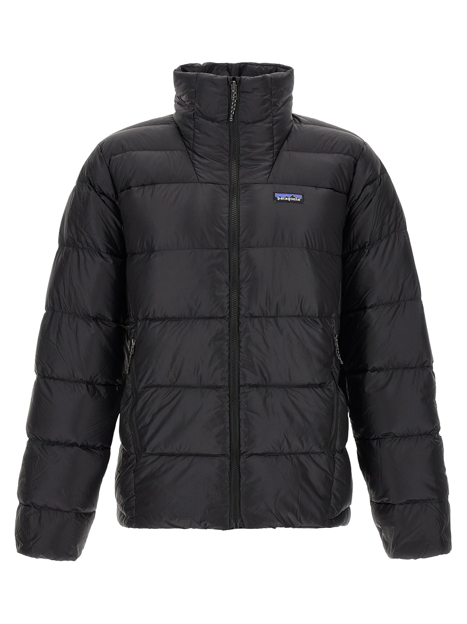 PATAGONIA Schwarze Nylon-Jacke in voller Länge