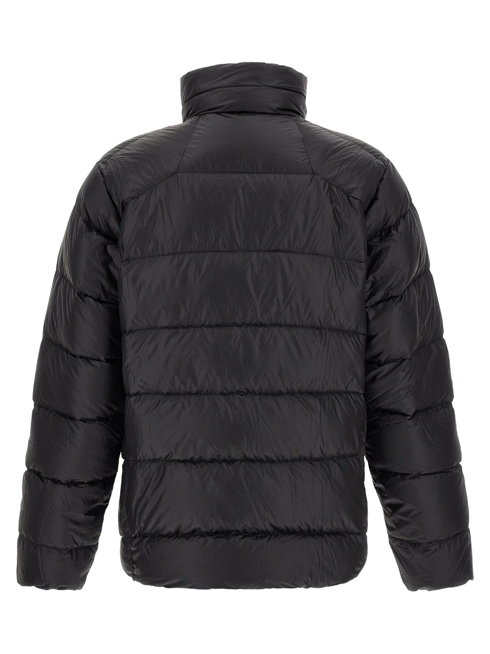 PATAGONIA Schwarze Nylon-Jacke in voller Länge