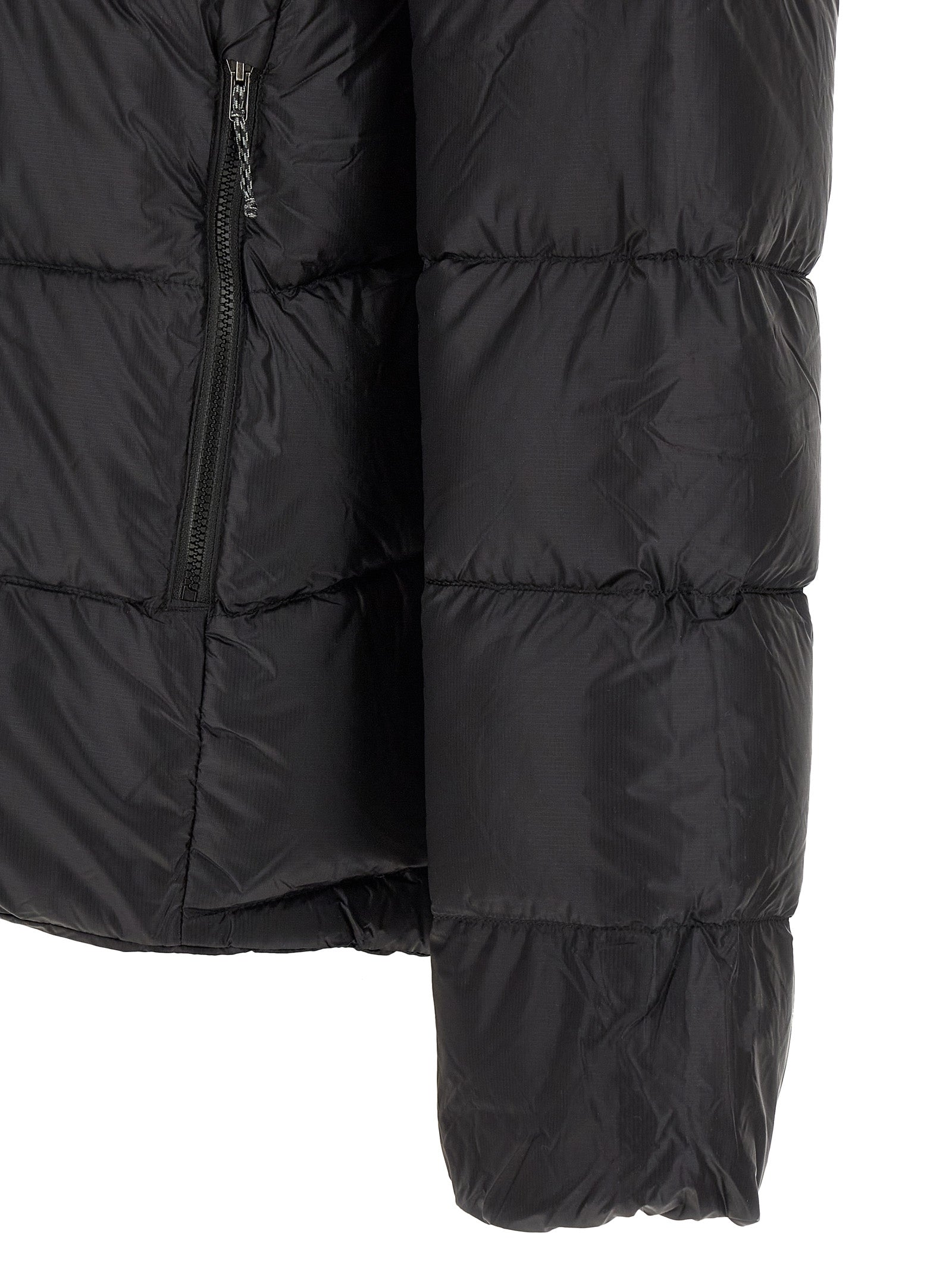 PATAGONIA Schwarze Nylon-Jacke in voller Länge
