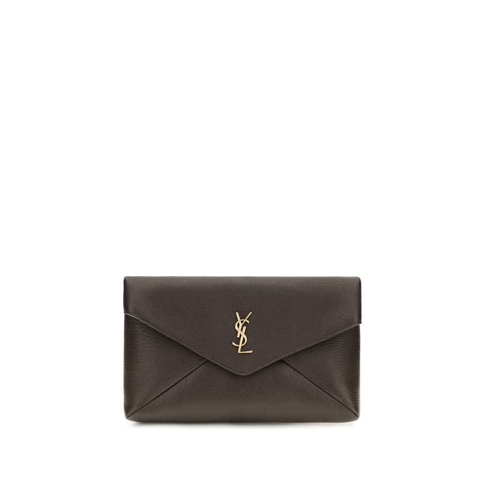 Saint Laurent Braunes Lamm Ovis Aries Aries Portemonnaie