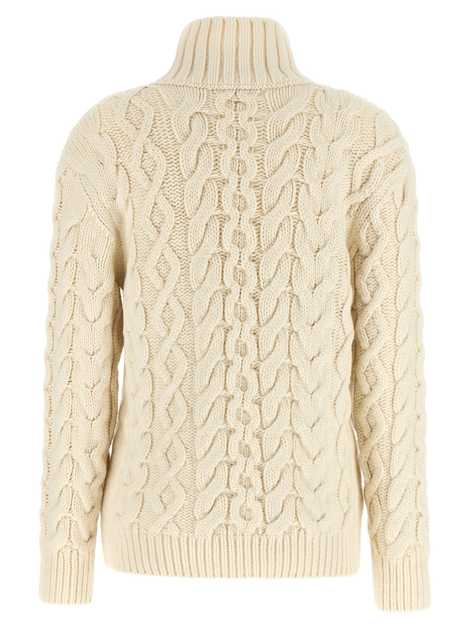 Stella McCartney Weiße Strickjacke aus reiner Schurwolle