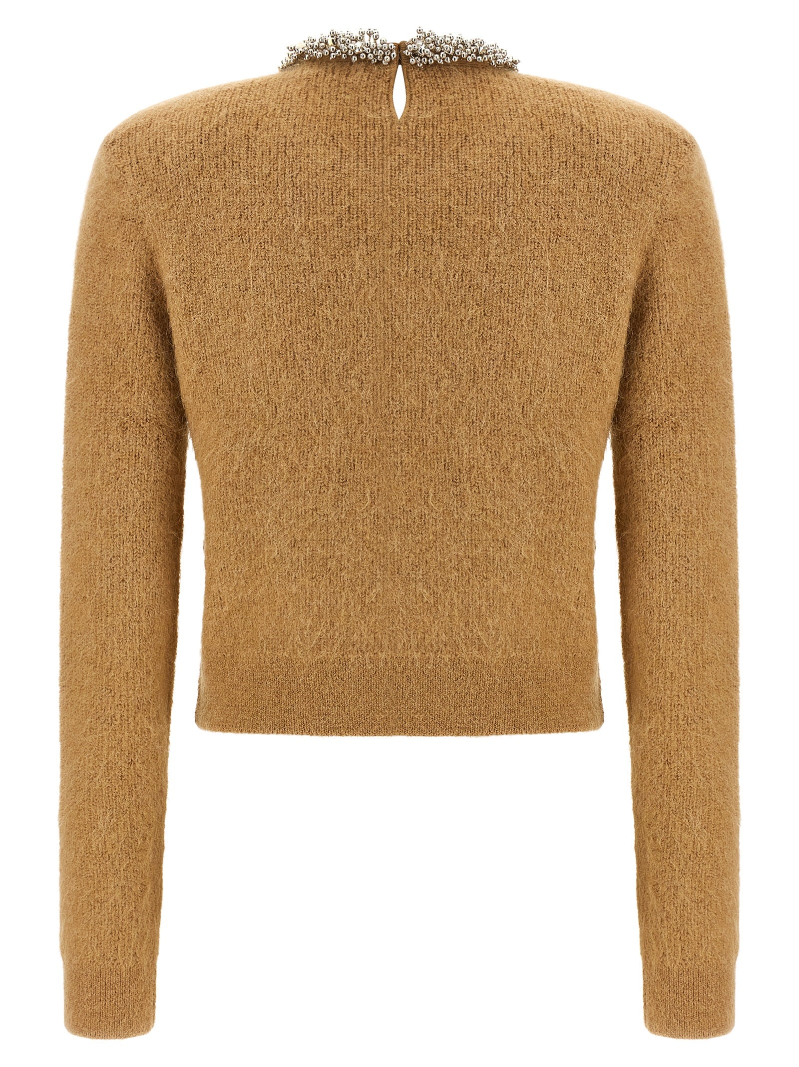 Self-Portrait Brauner Strickcardigan aus Polyester