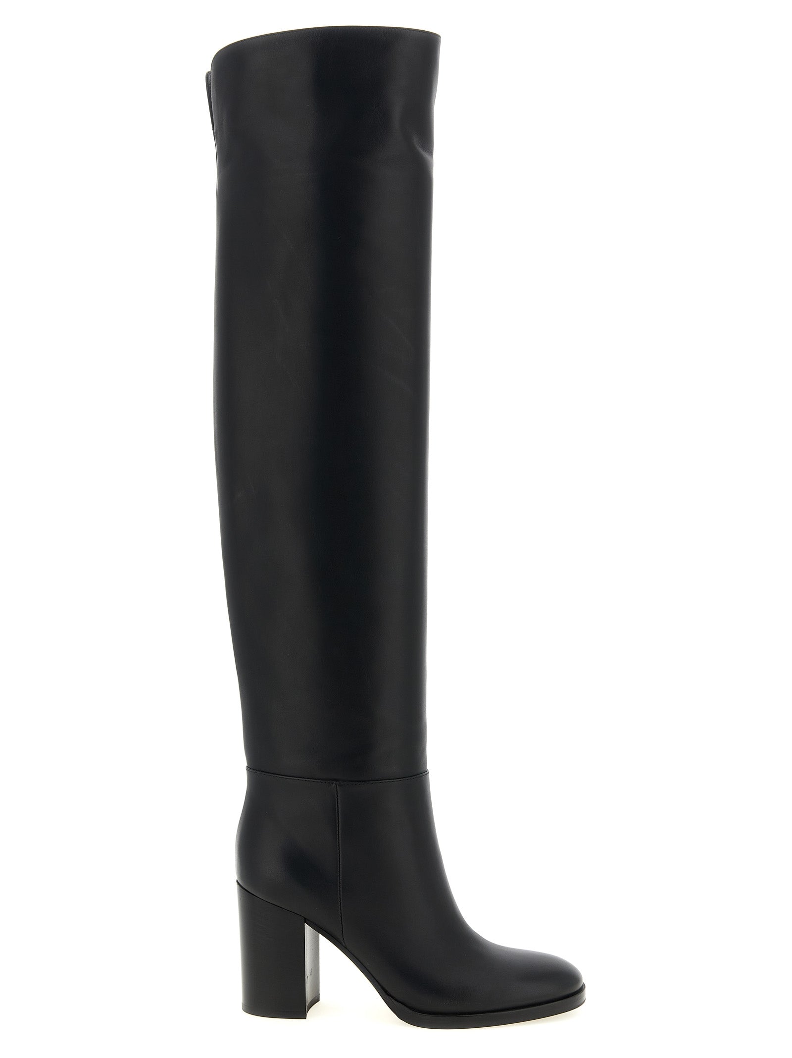 Gianvito Rossi Schwarzes Kalbsleder Over-the-Knee