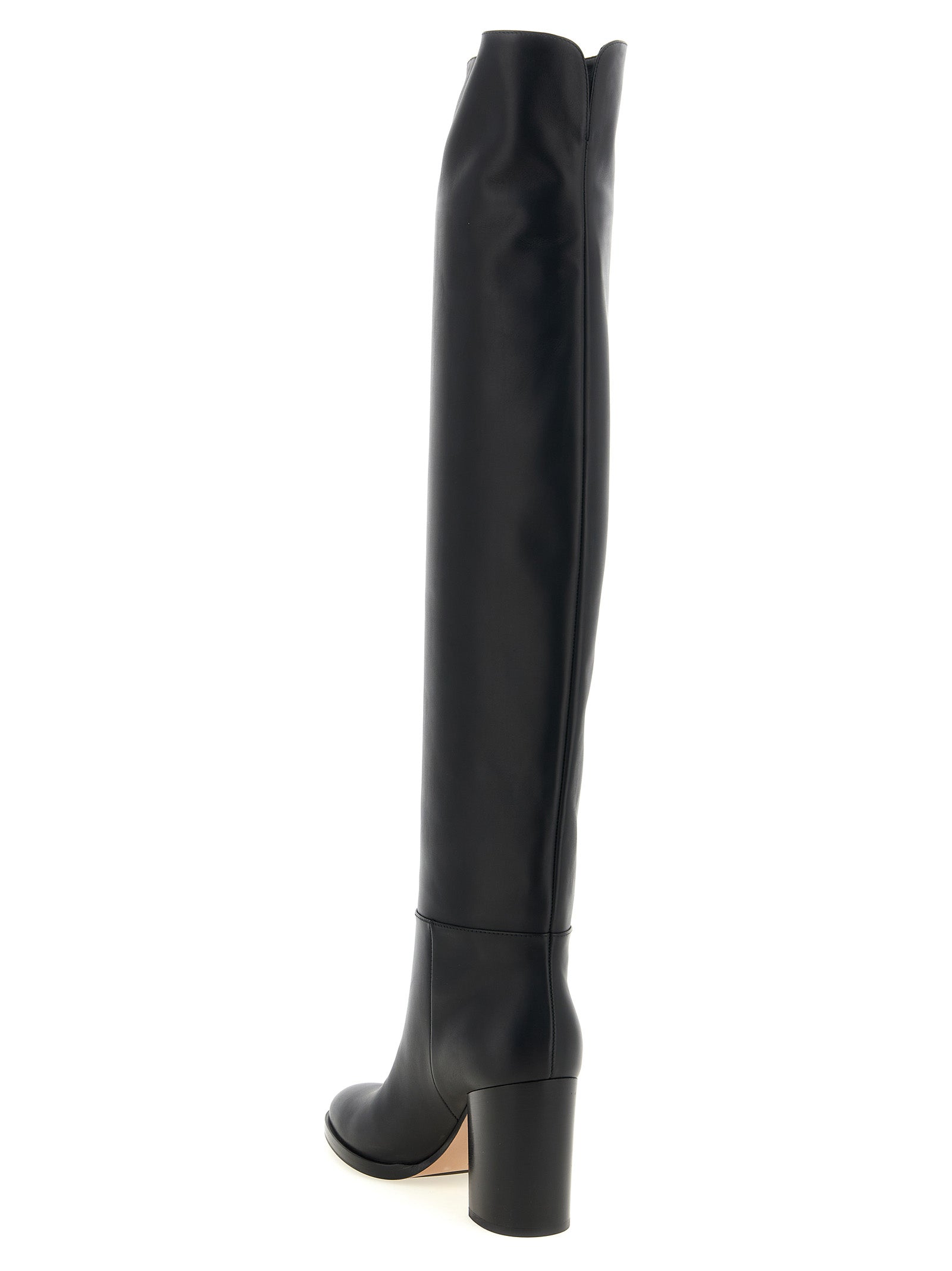 Gianvito Rossi Schwarzes Kalbsleder Over-the-Knee