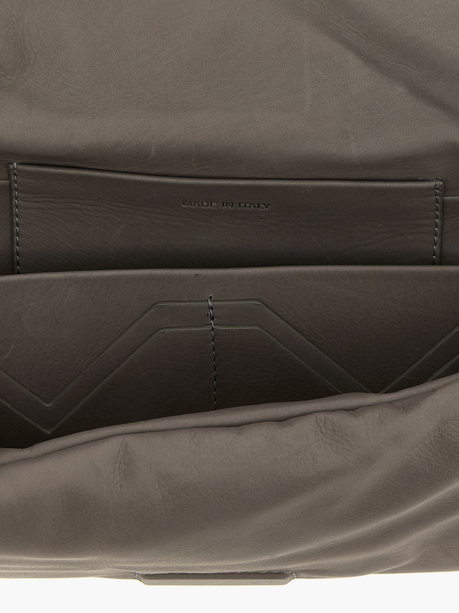 Rick Owens Graue Clutch aus Kalbsleder