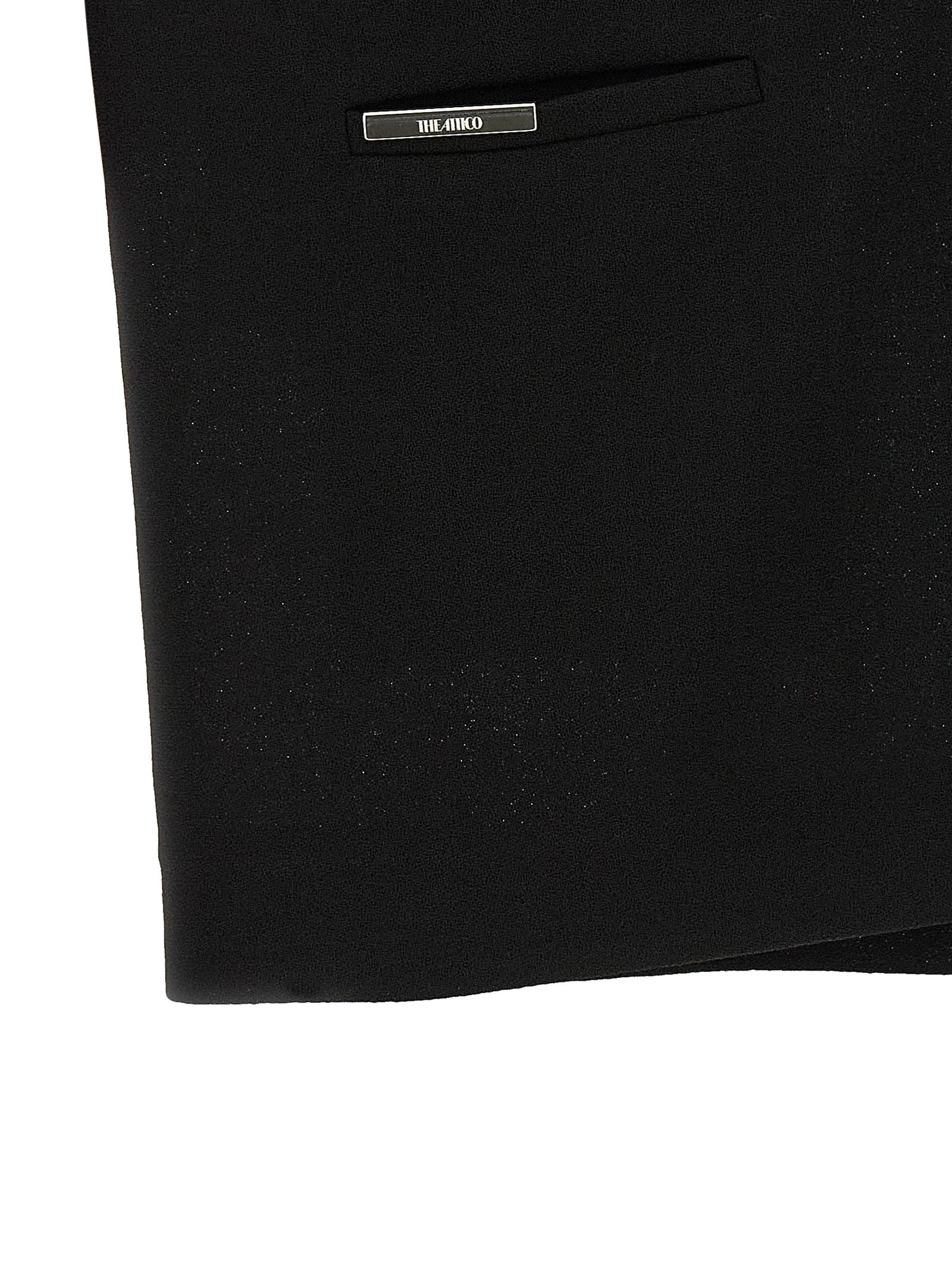 The Attico Kurzes Schwarzes Kleid Aus Polyamid