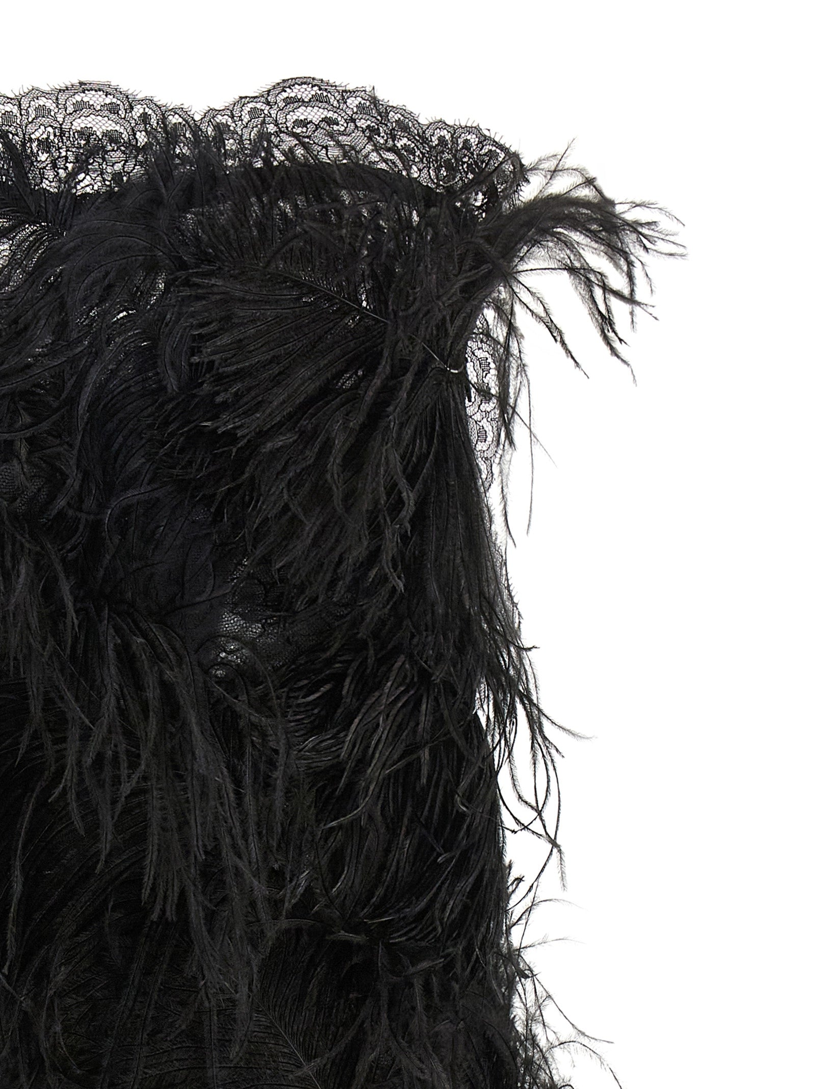 The Attico Kurzes Schwarzes Kleid Aus Polyamid
