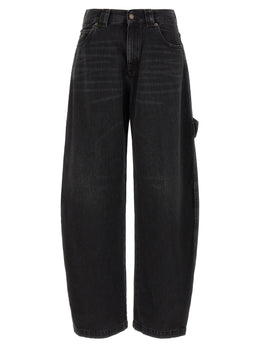 Darkpark Schwarze Baumwolljeans im Relaxed Fit