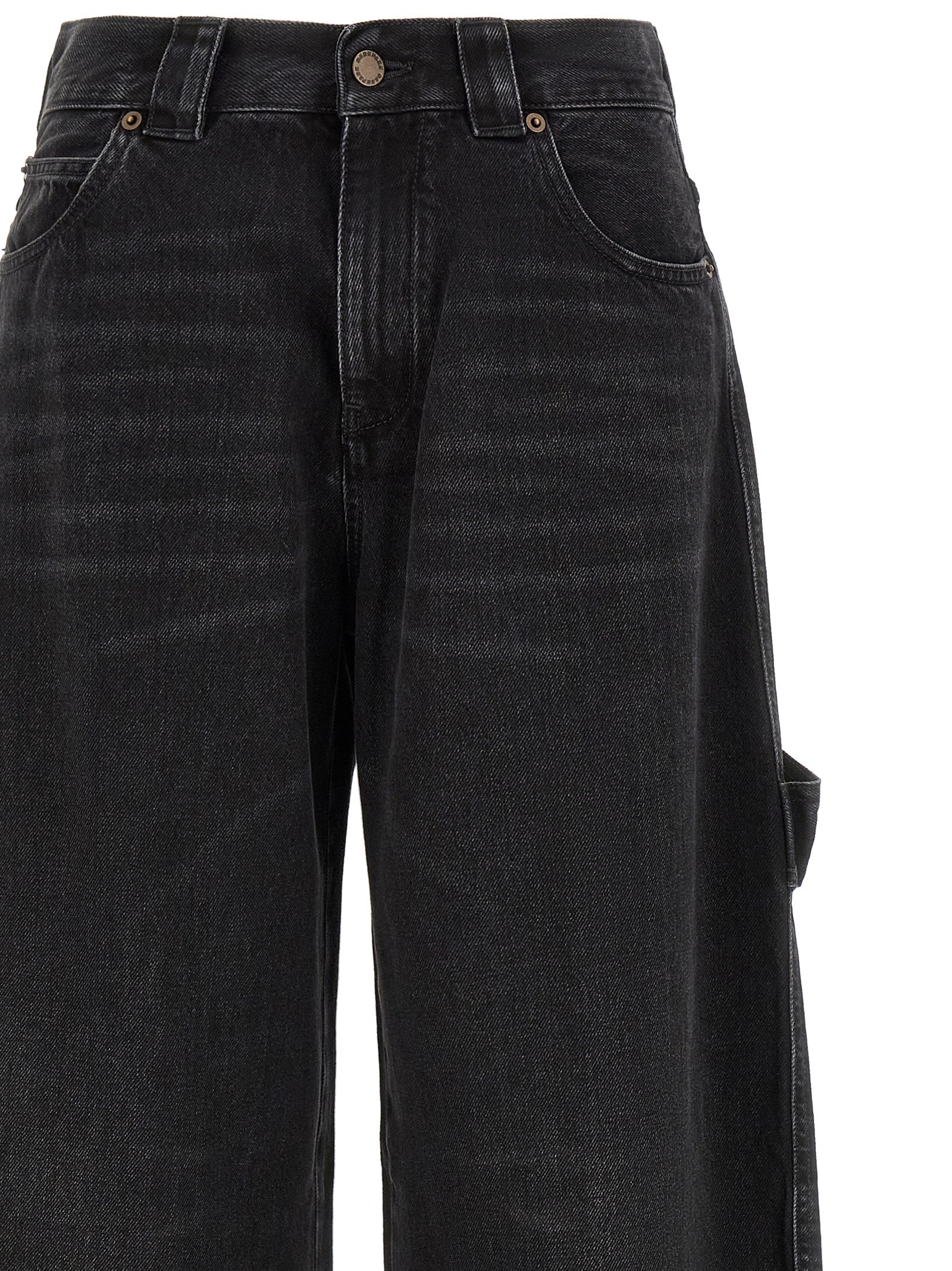 Darkpark Schwarze Baumwolljeans im Relaxed Fit